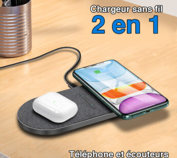 Chargeur sans fil double 30W 15W 2 en 1 pour iPhone et Samsung